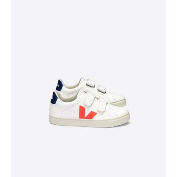 Veja ESPLAR CHROMEFREE Kids' Sneakers White/Orange/Navy | NZ 834AHK